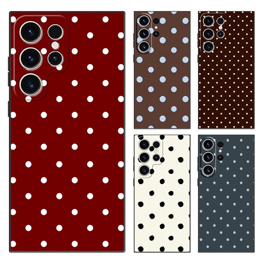 Phone Cases Polka Dot - Retro Puantiyeli Funda Telefon Kılıfı Samsung