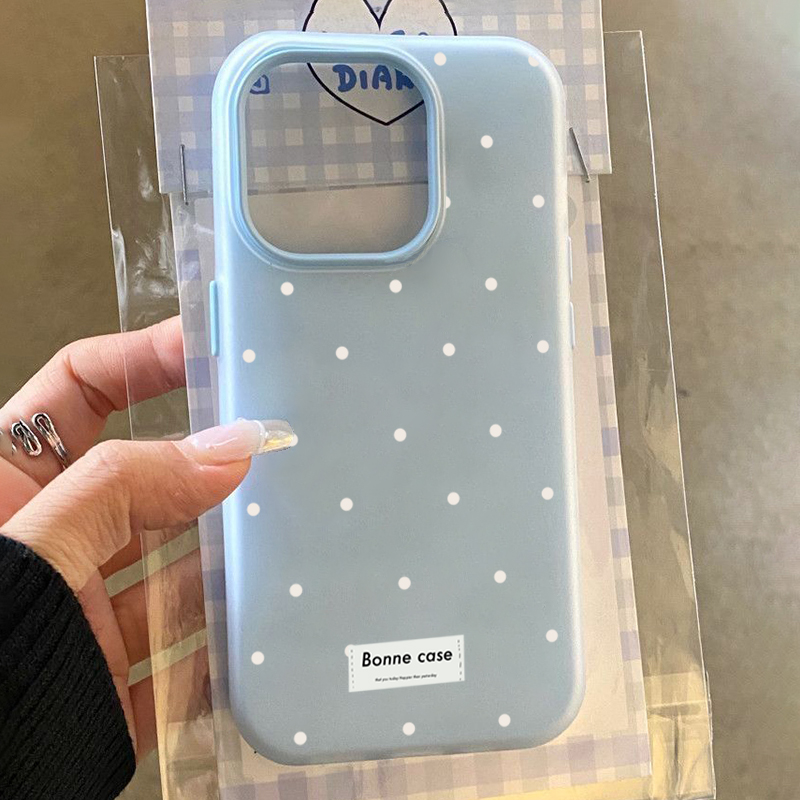 Phone Cases Polka Dot - Sevimli Beyaz Puantiyeli Tasarım 2'si 1