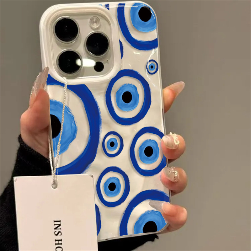 Phone Cases Blue - Mavi Nazar Boncuğu 3D Jöle Su