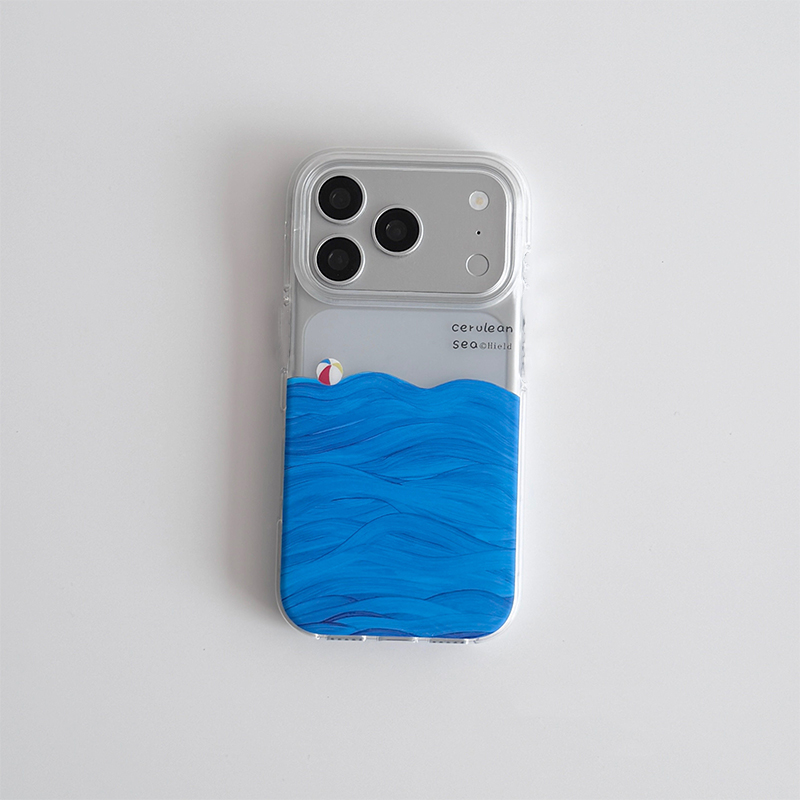 Phone Cases Drawing - Deniz Yüzeyi Dokulu Yağlı Boya Desenli