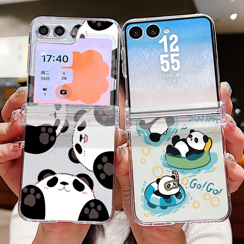 Phone Cases Z Fold 7 - Sevimli Panda Desenli Telefon Kılıfı Samsung