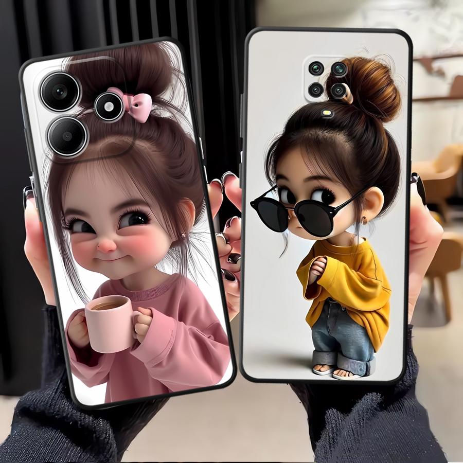 Phone Cases Girls - Karikatür Kız Desenli Telefon Kılıfı Xiaomi