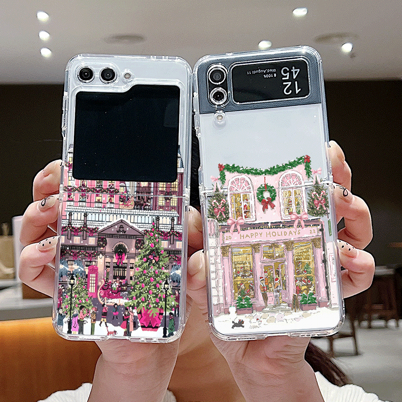 Phone Cases Z Fold 7 - Kırsal Bina Kar Manzarası Noel Temalı
