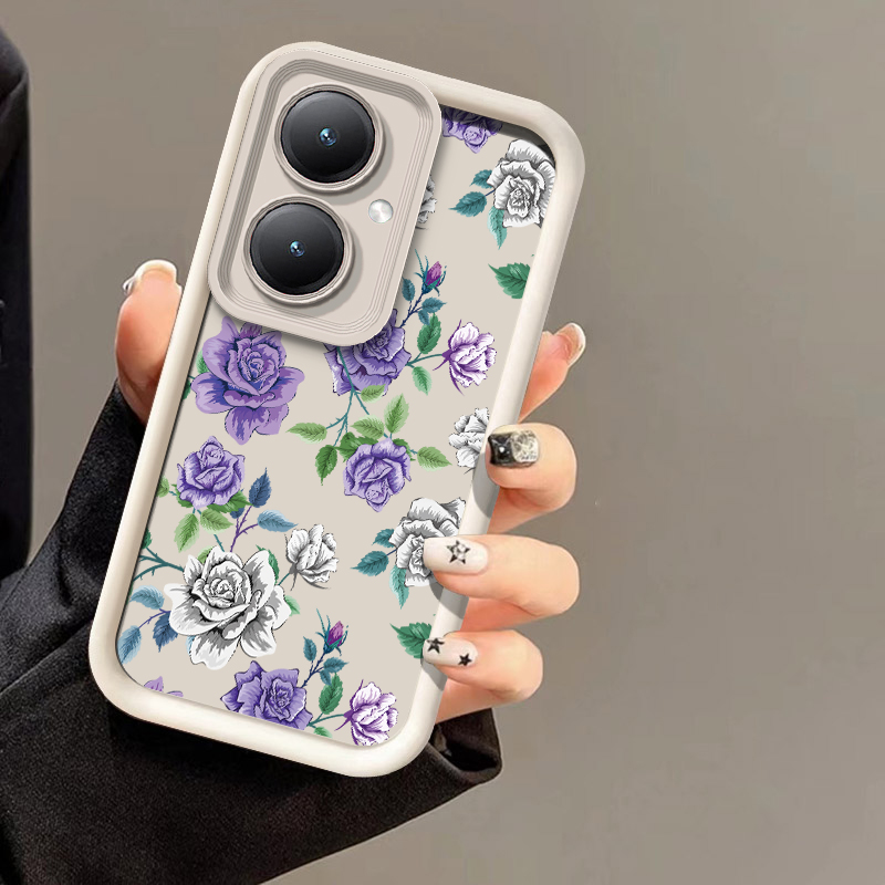 Vivo Y28 - Çiçek boyama telefon kılıfı Vivo Y38