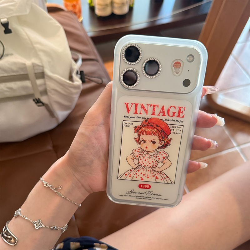 Phone Cases Girls - Sevimli Akimbo Suratlı Kız Buzlu Telefon