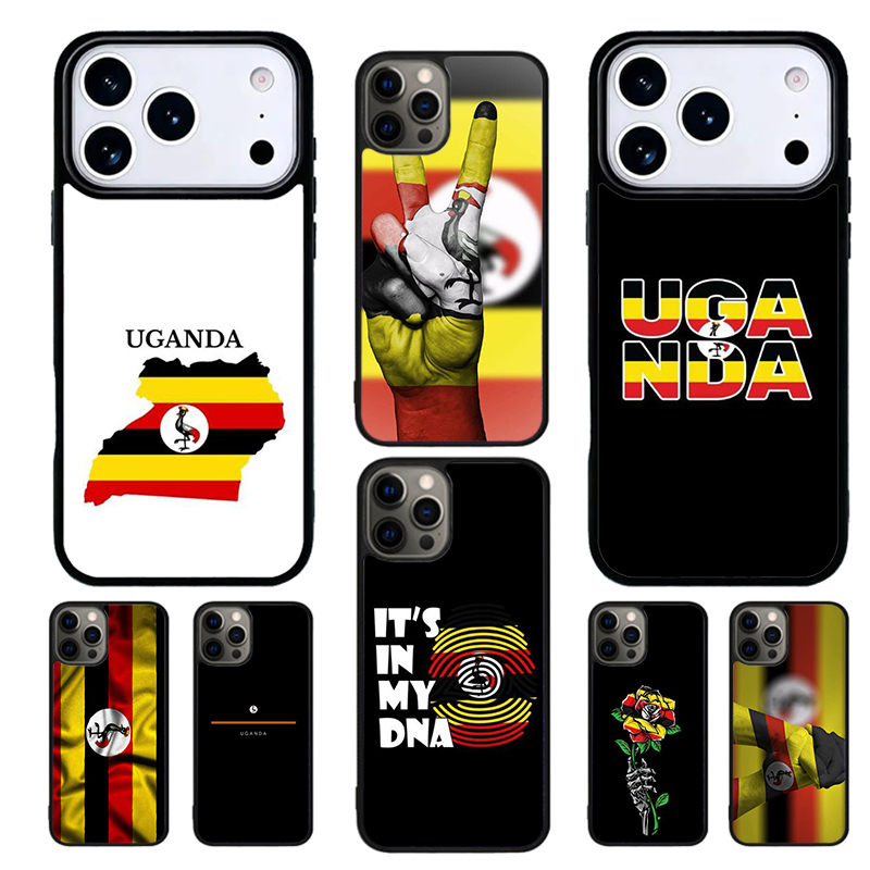 Phone Cases Uganda - Uganda Bayrağı Desenli Telefon Kılıfı iPhone