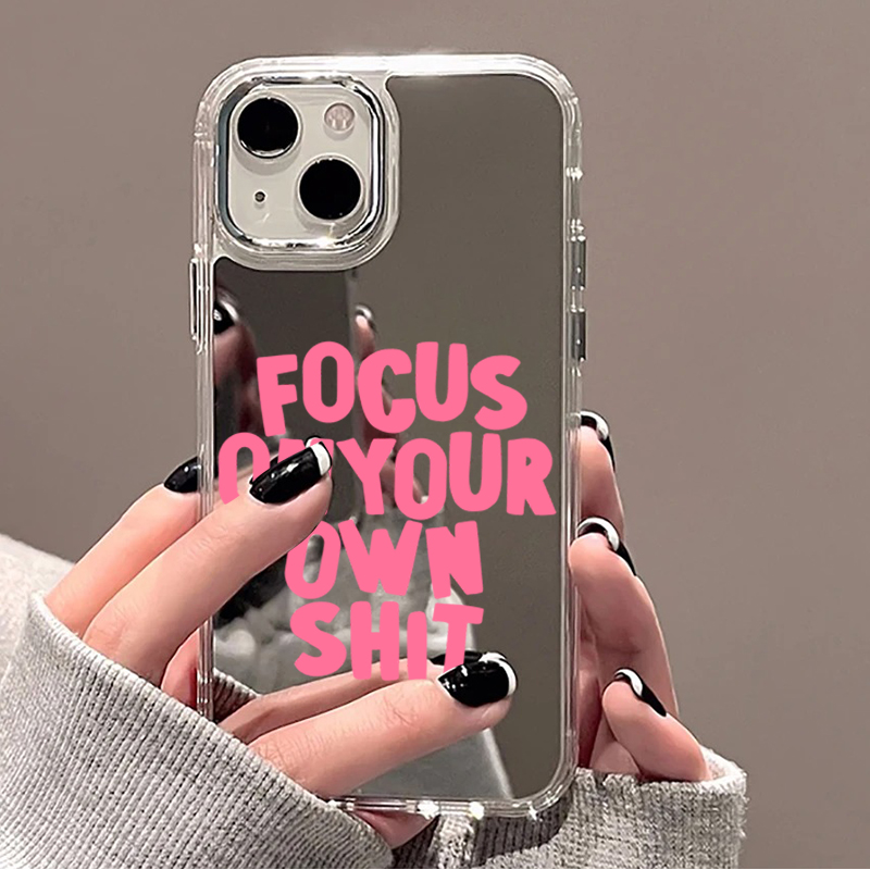 Phone Cases Trending - Trendy Sözler ve Renkli Harfli Aynalı