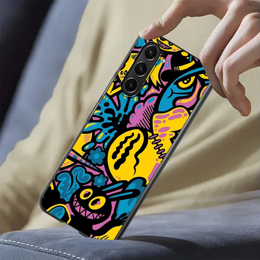 Phone Cases Z Fold 7 - Karikatür Graffiti Tasarım Kılıf Samsung Galaxy