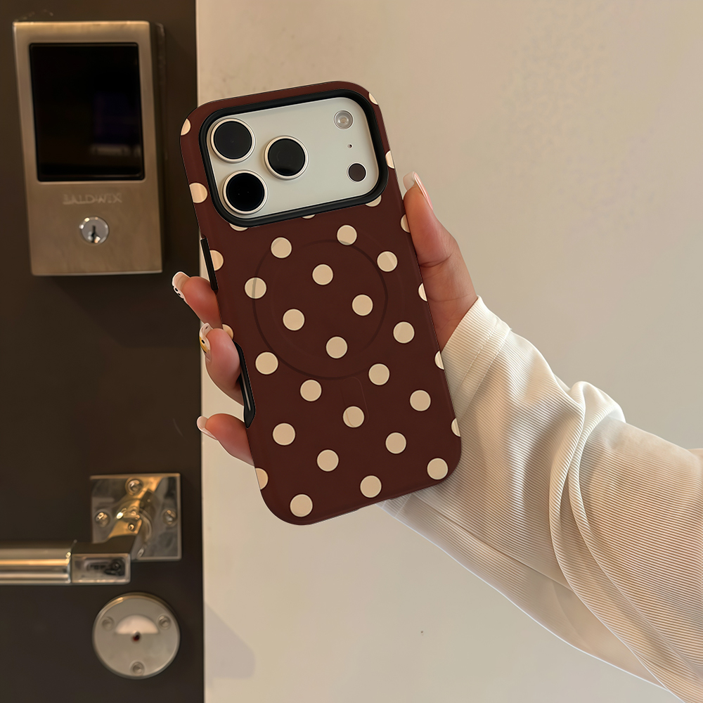 Kahverengi Bej Puantiyeli Many - Phone Cases Polka Dot incelemesi ve fiyatı