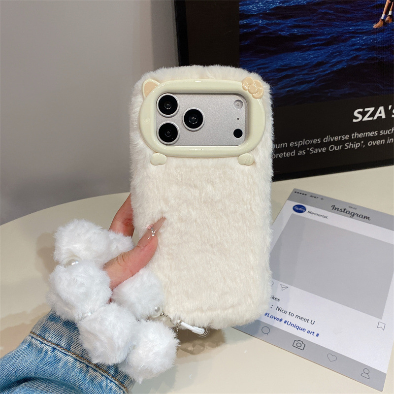 Lüks Düz Renkli Kürklü Peluş T - Phone Cases Iphone 16 Pro incelemesi ve fiyatı