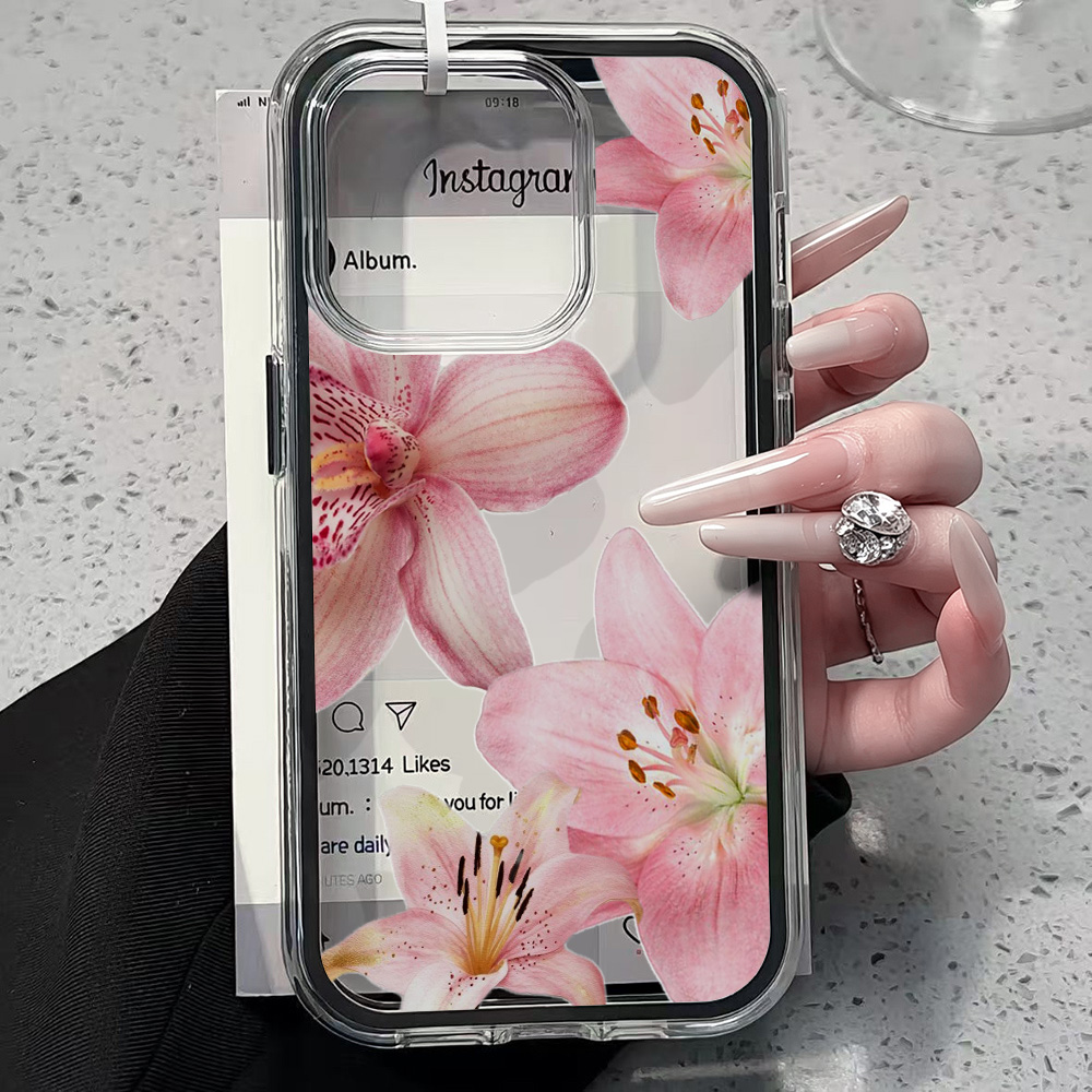 Pembe Zambak Çiçeği Şeffaf Tel - Phone Cases Unique incelemesi ve fiyatı