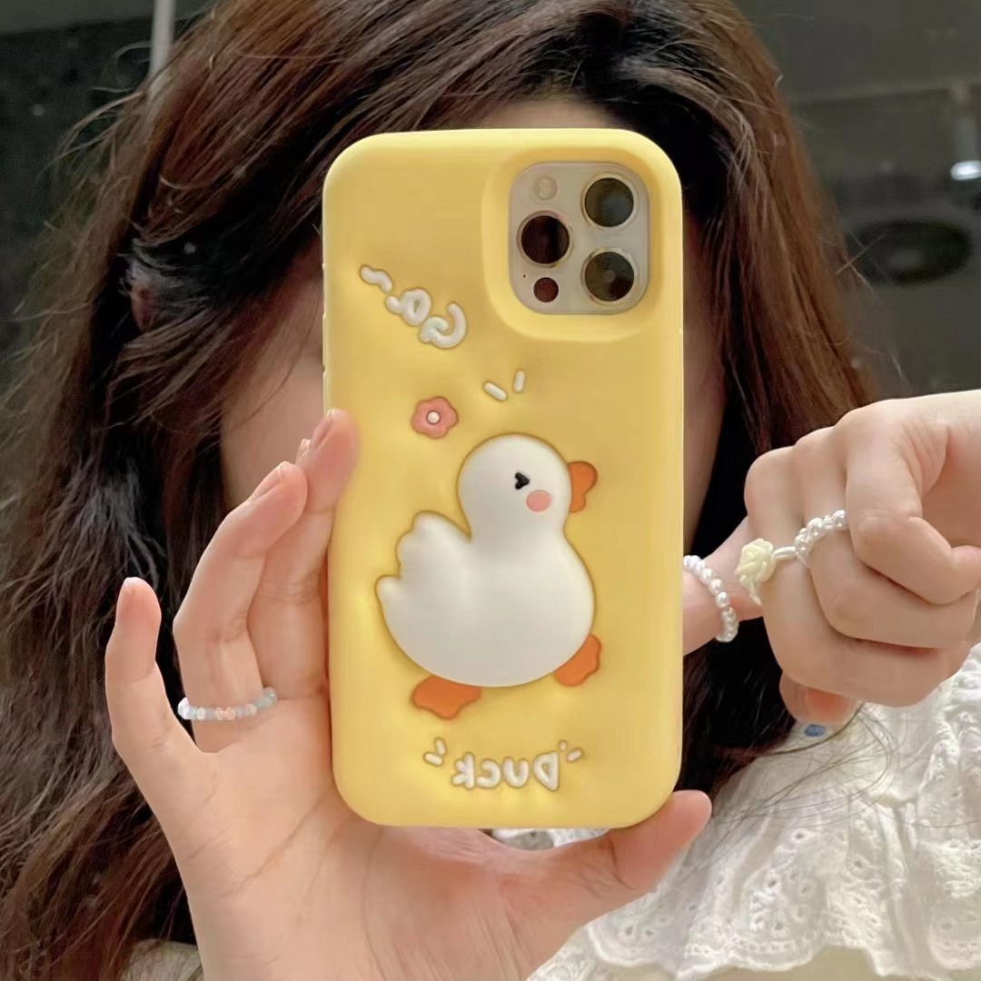 Sevimli 3D Yumuşak Ördek Stres - Phone Cases Iphone 17 Pro Max incelemesi ve fiyatı