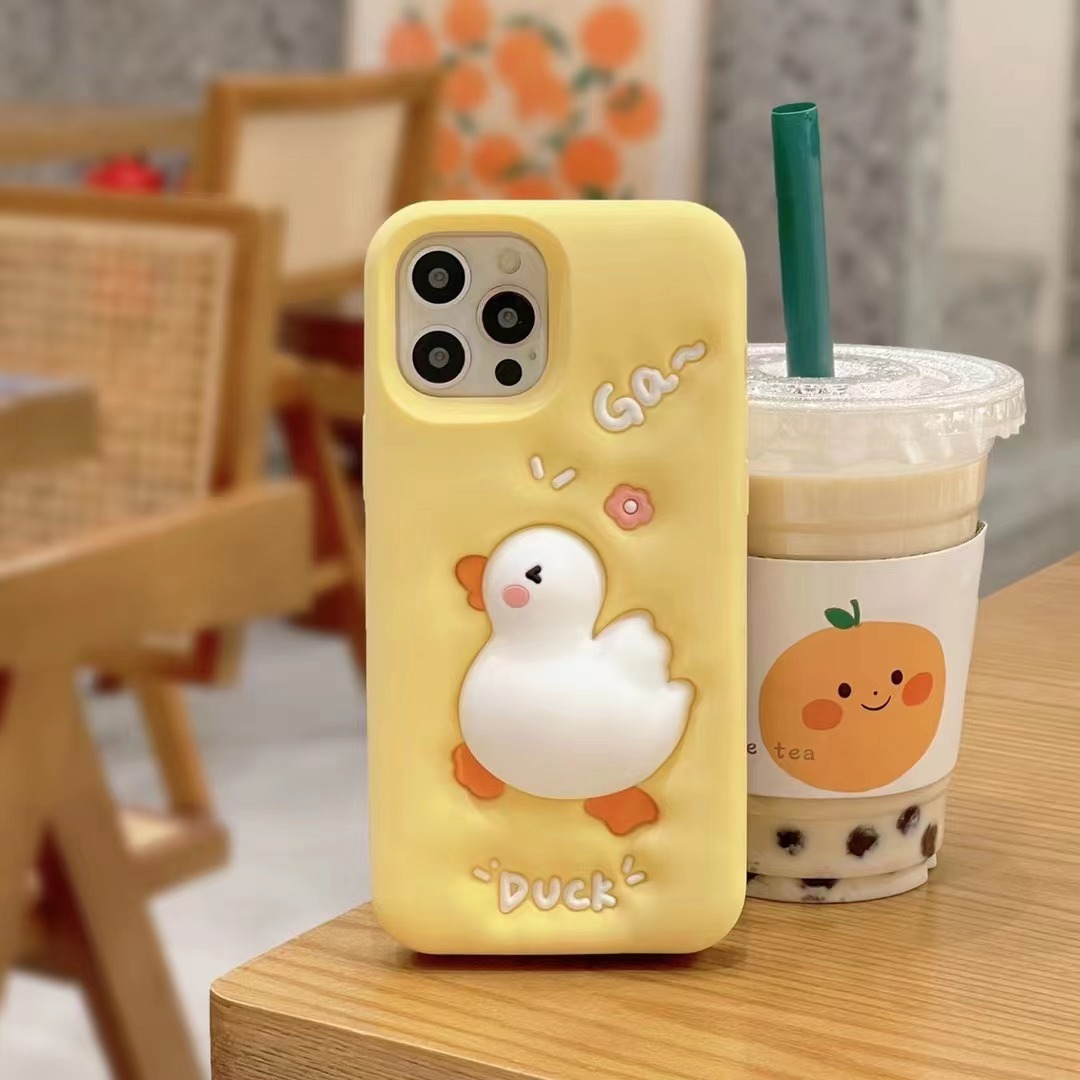 Sevimli 3D Yumuşak Ördek Stres - Phone Cases Iphone 17 Pro Max incelemesi ve fiyatı