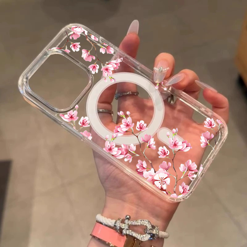 Lüks Pembe INS Çiçekli Kılıf i - Phone Cases With Magsafe incelemesi ve fiyatı