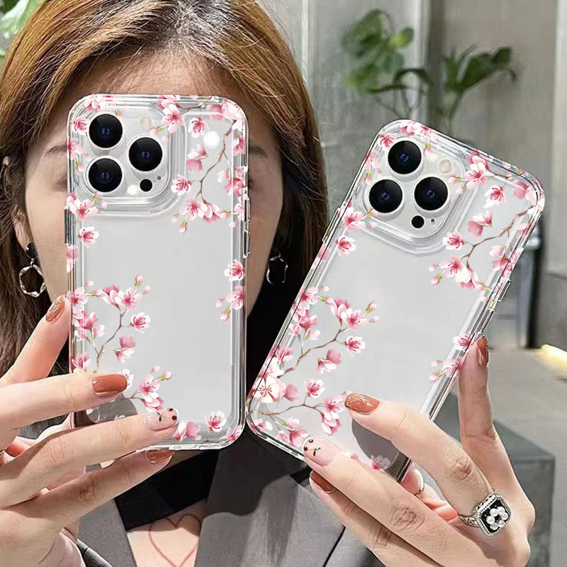 Pembe Çiçek Desenli Şeffaf Tel - Phone Cases Best incelemesi ve fiyatı