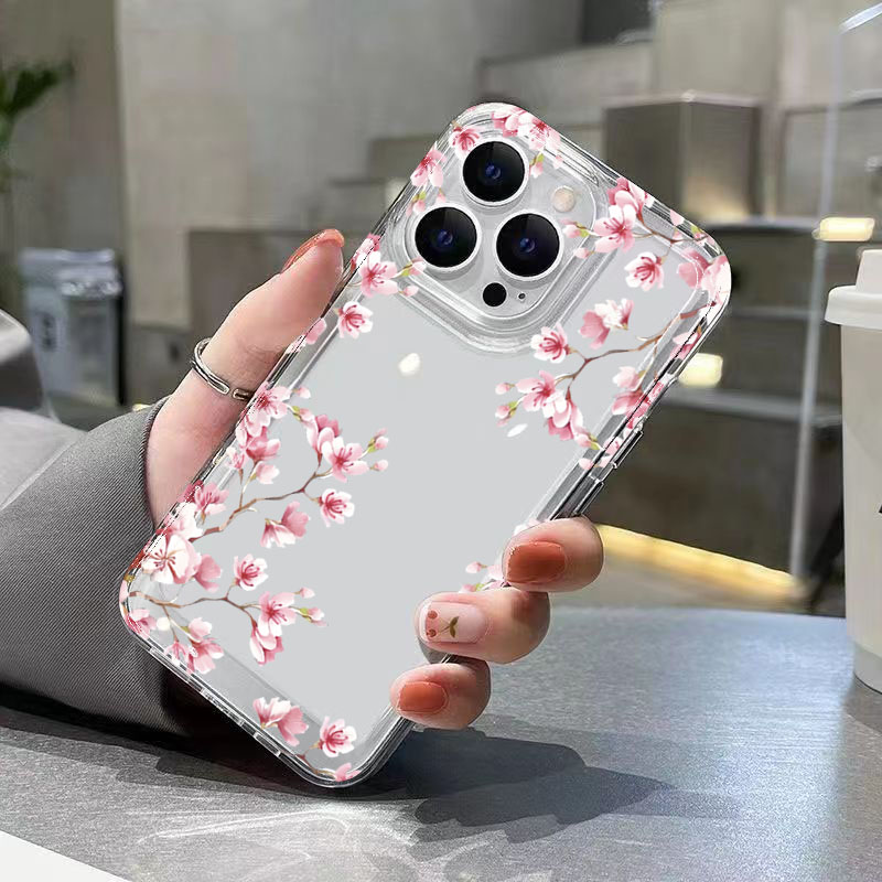 Pembe Çiçek Desenli Şeffaf Tel - Phone Cases Best incelemesi ve fiyatı
