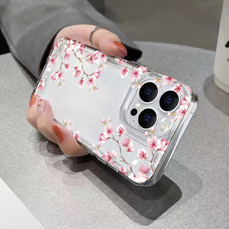Pembe Çiçek Desenli Şeffaf Tel - Phone Cases Best incelemesi ve fiyatı