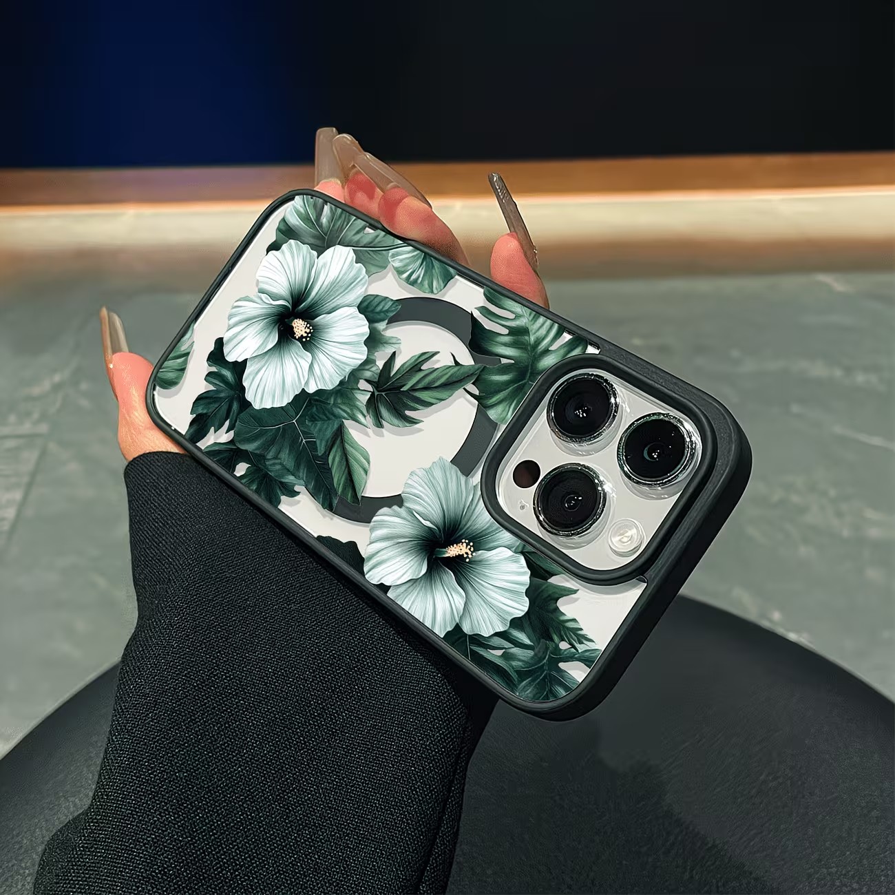 Yeşil Çiçek Desenli Telefon Kı - Phone Cases With Magsafe incelemesi ve fiyatı